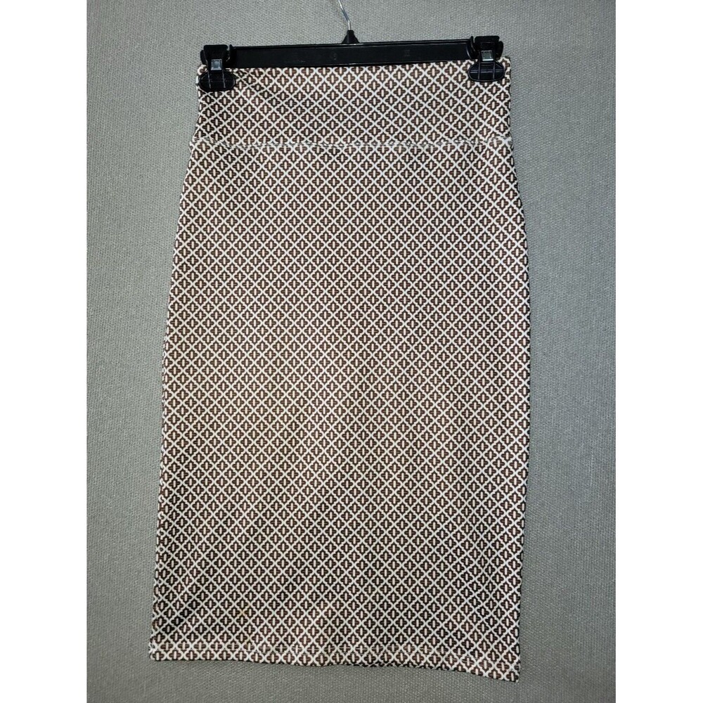 Soho Lady Size PM Beige and Brown Geo-Print Pencil Skirt